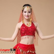 공연복 퍼포먼스 유니폼 이역 얼굴가리기 벨리댄스 신장무 면사포 풍정 비단스카프 헤어액세서리 인디아 2170684181, F45 -필요 동영상 같은스타일 치마