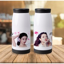 아이유굿즈 아이유 커스텀 포토 텀블러 친구선물 지인선물, 핑크
