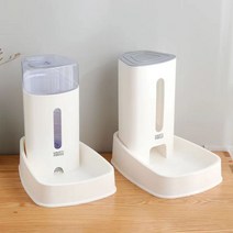 고양이 밥그릇 강아지 밥그릇 강아지 자동급식기 고양이 정수기 3.8L 강아지 물그릇 고양이용품, 흰색