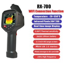 열화상카메라 적외선카메라 적외선 산업용 와이파이 휴대폰 384x288 °C 550, 없음, 1.RX-700