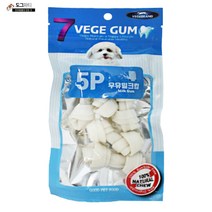 베게7 강아지 우유껌 소형 5P, 1팩