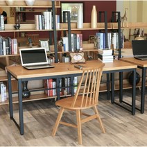로즈 원목책상 철제책상 컴퓨터 책상 (1700 size), 마단테 고정의자