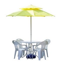 4인용 파라솔세트D(대-IVORY-받침포함) 캠핑 낚시, 녹색