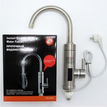 돼지꼬리히터 대체 심야 전기온수기 상향식 주방 수도꼭지 110v 220v 스테인레스 스틸 tankless 난방 수도꼭지 디지털 디스플레이 가정용전기보일러 전기 순간온수기, 304 스테인레스 스틸, 영국 플러그