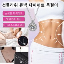 건강목걸이 큐빅 다이어트 목걸이 모던 목걸이