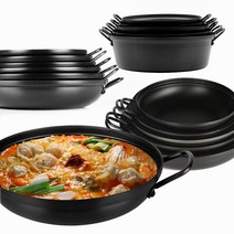 경질코팅 전골냄비 복전골 샤브샤브 감자탕 냄비 업소용 오뎅탕, 유리뚜껑-투명, 28cm
