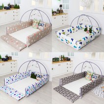 톤즈 [톤즈매트] 톤즈 퀼팅 변신 범퍼침대, 01_페브릭 특대형 범퍼침대/러블리하트