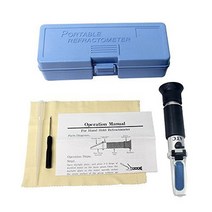 과일 당도 측정기 비파괴 굴절계 휴대용 설탕 수준 테스트 식품 음료 함량 홈브류 도구 범위, 플라스틱 케이스로