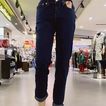 리바이스 여성 보이프렌드핏 스판 청바지 다크카키_L19887124