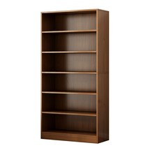 어두운 원목책장 4단 5단 6단 장식장 너비 60cm, 따뜻한 흰색 60x24x180