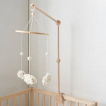 바이에스컴퍼니 바이에스컴퍼니 우드 모빌거치대 아기침대 원목 모빌대 신생아 아기방 꾸미기 소품, 혼합색상
