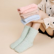남자 여자 성인 학생 롱 장목 후리스원단 부클 수면 양말 3A2 겨울 양털 기모 융털