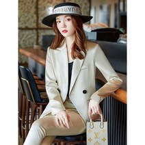 PigPug 고급감 블루 슈트 슈트 여자 2022 봄 수순 질감 외투 패션 초산단면 양복