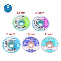 용접 솔더 심지 일본 디 링 브레이드 리무버 수리 링 와이어 용 주석 벨트 흡수 라인 빠는, 1개, 1.5mm CP1515