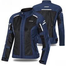 wing 봄 여름 남녀커플 오토바이 자켓 보호구 바이크 레이싱 슈트 바이크복 라이더 라이딩, XL, 여성모델LY-3027W블루[가슴보호구포함]