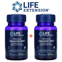 (1+1) 라이프익스텐션 커큐민 터머릭 강황 생강 뿌리 추출물 진저롤 30정 2팩