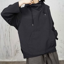 벅시루 여성 아노락 후드 민소매 조끼 베스트