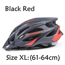 남녀 주행 헬멧 장비 사이클 산악 고속도로 자전거 모델 업데이트, 05 black red - XL