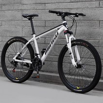 DK 산악자전거 MTB 변속자전거 디스크브레이크 ZXC005, 21속도, 탑 피팅 화이트 블랙 스포크 휠