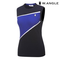 *본사직영* [와이드앵글] 변형 보더 라운드넥 베스트 WWU18K01N4