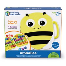 [러닝리소스] 꿀벌 알파벳 영어 숫자 공부 블럭 Learning Resources AlphaBee Alphabet Homeschool ABC Numbers Shape Word, 혼합색상