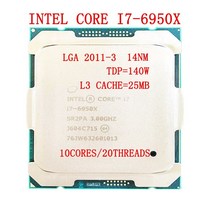 [해외]Intel Core i7-6950X 프로세서 Extreme Edition 25M 캐시 3.00 GHz TDP 140W LGA2011-3 10 코어 20 스레드 i7