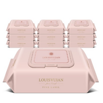 루이비앙 핑크 저자극 엠보싱 아기물티슈 캡형, 100매, 28팩