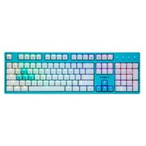 마이크로닉스 4세대 광축 게이밍 크리스탈키캡 키보드, 일반형, MANIC X48, 민트 + 화이트