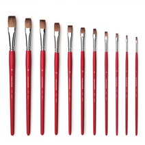 화홍 수채화붓 771F 14호 평붓(폭 13mm)
