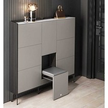 모던 신발서랍장 수납 장식장 인테리어, 0.83m 암석판 초박형 24cm(스툴 포함)