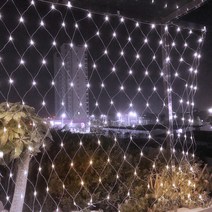 아트박스/위드마켓 300구 녹색선 LED 그물네트 백색 지니전구(2x2M)