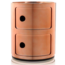 카르텔 콤포니빌리 2단 수납장 32x40cm 오렌지 이탈리아 인테리어 Kartell