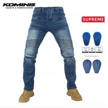 【 KOMINE 718 】 정통 라이딩 청바지 클래식 오토바이 바지 보호 장비 레저 청바, 07 XXXL, 06 Premium Blue