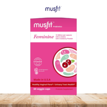 머스핏 크리스찬한센 덴마크유산균 프로바이오틱스 페미닌, 1개, 60베지캡슐