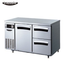 라셀르 1200 우유서랍 냉장 테이블 간냉식 LT-1224R-DS 영업용 식당용, (좌)스윙도어 (우)2서랍