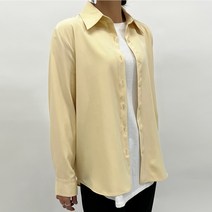 여성 오피스룩 면접 오버핏 컬러 셔츠 블라우스 7color