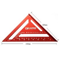 Kapro 7/12inch Triangle Ruler 두꺼운 알루미늄 합금 Swanson Speed Square Metric Joiner 목공 각도 마킹 게이지, 02 12inch Scale 1mm