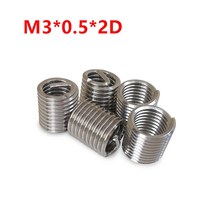 M3 x 100 2D 와이어 스레드 삽입 나사 슬리브 부싱 Helicoil 수리 삽입 SUS304 0.5 pcs