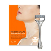 메디테라피 링클핏 넥 마스크 목주름 팩 1박스 (7매) + 니들 1개 넥 패치 리프팅 목탄력, 단품, 단품