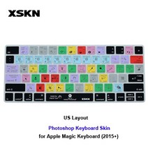 XSKN-로직 프로 X 파이널 컷 포토샵 PS 바로 가기 노트북 키보드 커버 애플 호환 아이맥 매직 핫 키 스킨, 04 US version PS
