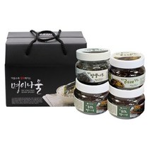 알찬 국산 나물 절임 1.2kg 선물세트 울릉도 명이300g X 2개+보령 방풍300g+곤드레300g