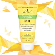 바보 보태니컬 극민감성 피부용 순수 아연 선크림 트러블없는선크림 SPF30 89ml 1개 Babo Botanicals Zinc Suncream SPF30 89ml 1Pack, 선크림 89ml