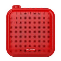 미니 음성 앰프 휴대용 충전식 TF 카드 U 디스크 스피커 교사를 위한 천연 스테레오 사운드 마이크 라우드 스피커, 빨간