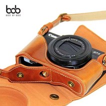 S/ADEE bob 캐논 G7X Mark2 하이엔드 디카 가죽케이스 스트랩 캐논디카 캐논mark2케이스 38651EA, 캐논G7XMark2_블랙