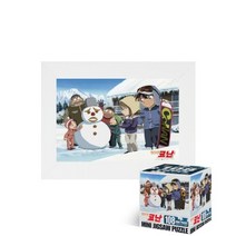 퍼즐피플 명탐정코난 직소퍼즐, 미니큐브 명탐정 코난 - 눈사람 108피스 액자포함(108피스자체제작화이트), 108p