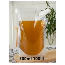 스파우트 주스 음료 팩 투명 파우치 500ml 100매