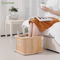 에코후레쉬 홈사우나 원적외선 건식 족욕기 힐링 편백나무, 2. 홈사우나 족욕기+다용도 가운(추천세트)