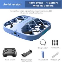 JJRC-H107 RC 미니 그리드 쿼드콥터 드론 와이파이 카메라, KR, Blue-1B-4KCamera