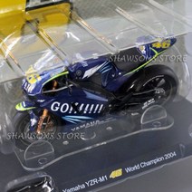 프라모델 1:18 스케일 다이캐스트 모델 오토바이 장난감 YZR M1 스포츠 레이싱 자전거 미니어처 복제 소장품, 파란
