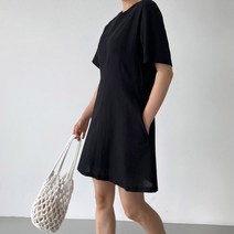 절개 A라인 미니 원피스